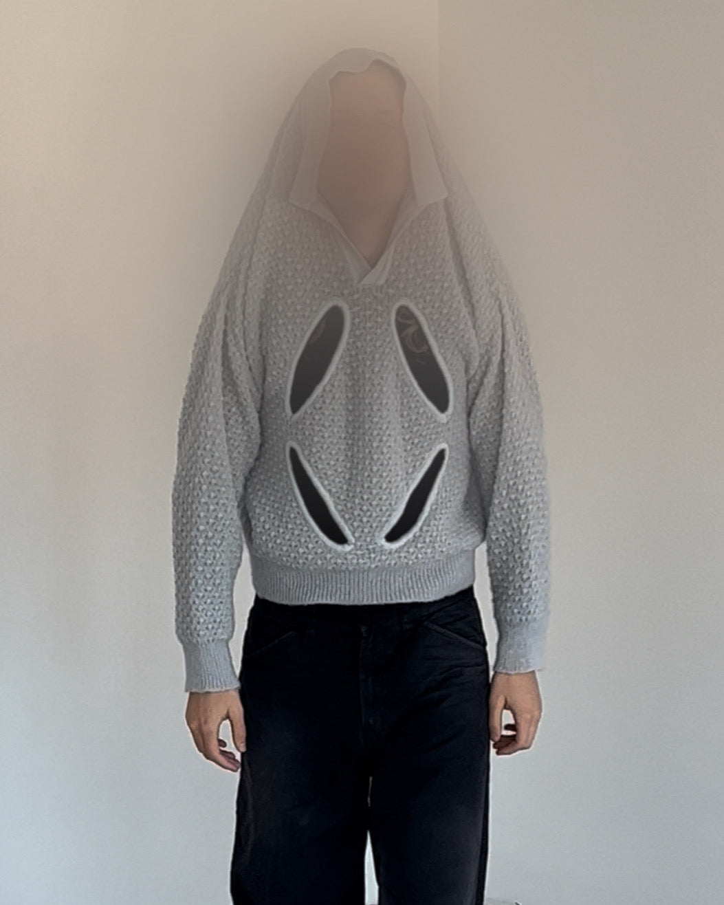 slashed sweater