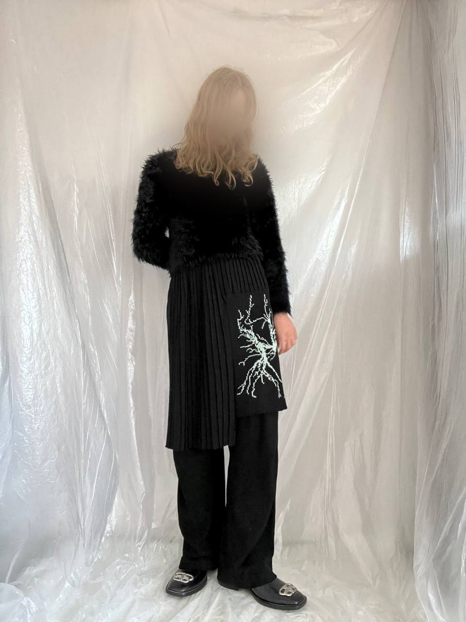 roots pleated skirt