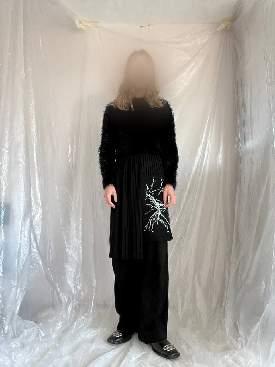 roots pleated skirt